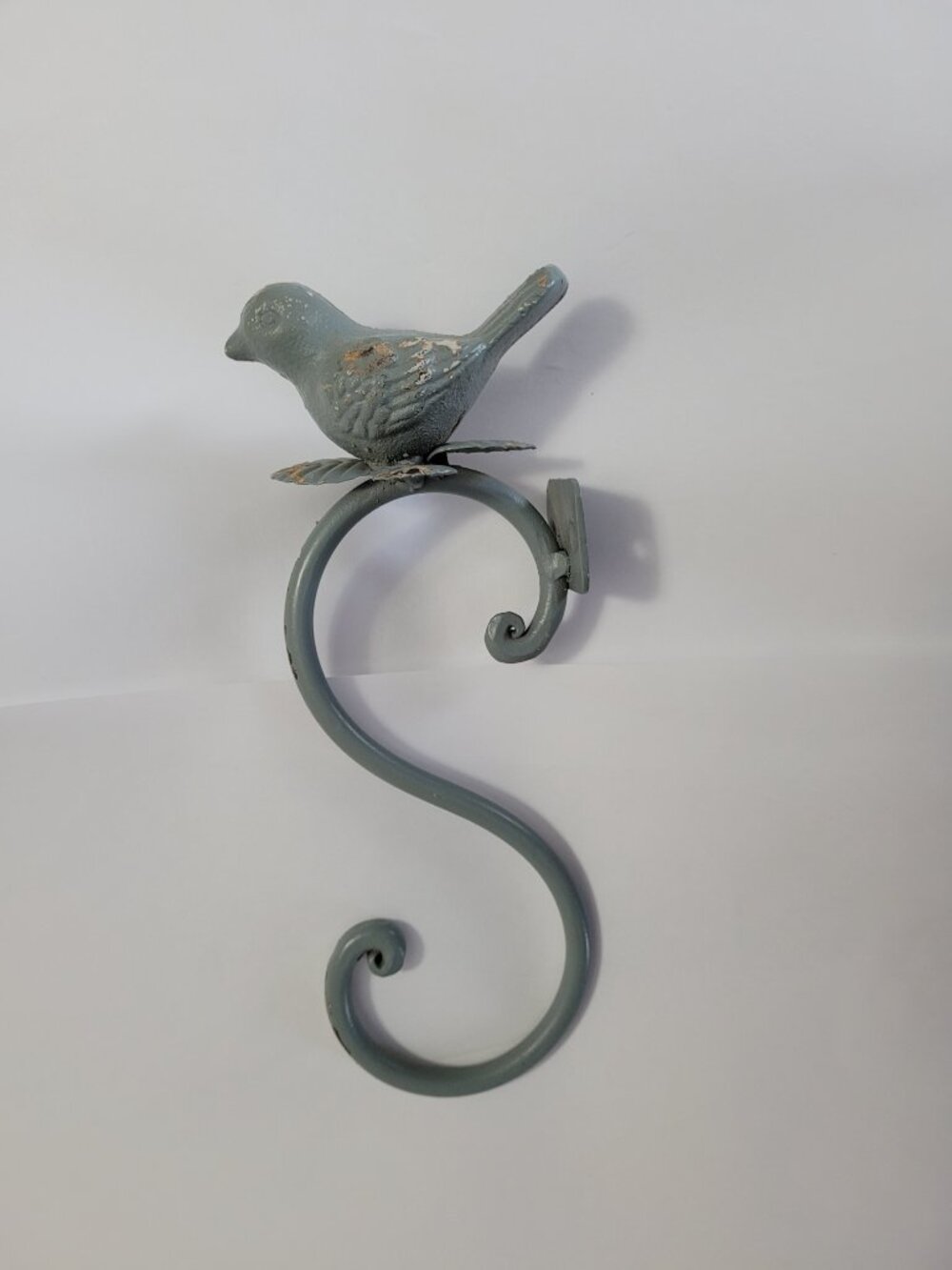 Bird Wall Hook Rustix Metal Slate Blue Grey Color